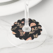 Trage ontwerpreeks wijnglaslabel (Dichtbij)