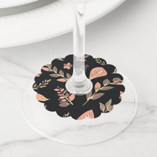 Trage ontwerpreeks wijnglaslabel (Dichtbij)