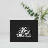 Trage Poke Turtle Turtles Ocean Funny Gift Briefkaart (Staand voorkant)