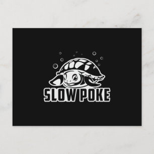 Trage Poke Turtle Turtles Ocean Funny Gift Briefkaart