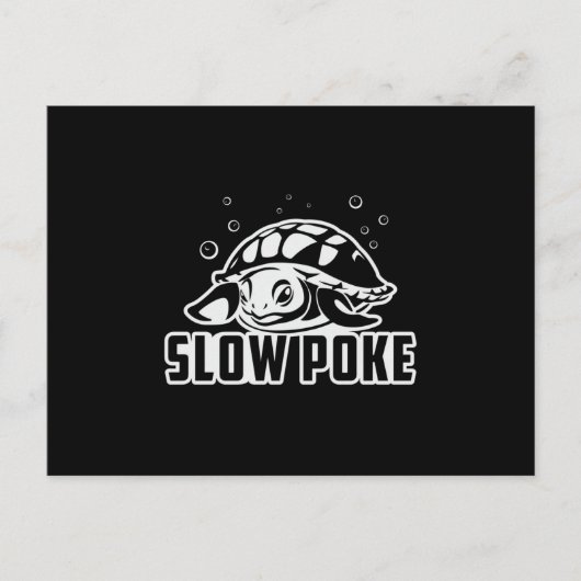 Trage Poke Turtle Turtles Ocean Funny Gift Briefkaart (Voorkant)