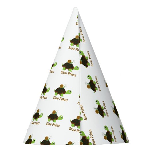 Trage Pokes Cute Turtle and Snail Feesthoedjes (Achterkant)