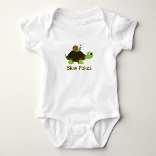 Trage Pokes Cute Turtle and Snail Romper (Voorkant)