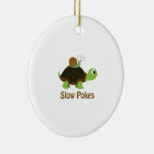 Trage Pokes - Schildpad en slak Keramisch Ornament (Rechts)