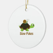 Trage Pokes - Schildpad en slak Keramisch Ornament (Links)