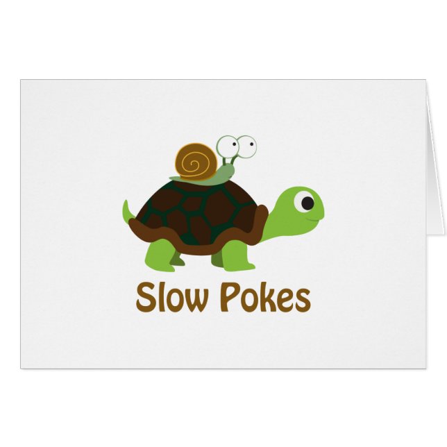 Trage pokken - Cute Turtle and Snail (Voorkant Horizontaal)