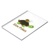 Trage pokken - Cute Turtle and Snail Notitieboek (Linkerzijde)