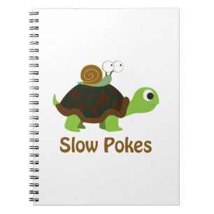 Trage pokken - Cute Turtle and Snail Notitieboek