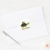 Trage pokken - Cute Turtle and Snail Ronde Sticker (Envelop)