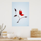 Trage rode ventiel poster (Keuken)