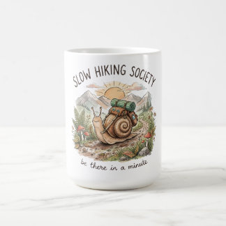 Trage Slak “Over een minuutje aanwezig” Grappig Wa Koffiemok