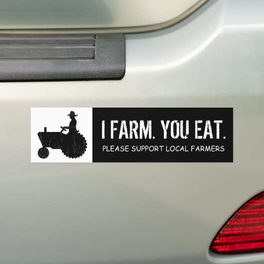 Trage tractor Funny Farmer Chugga Luggin Bumpersticker (Op auto)