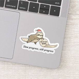 Trage Voortgang Is Toch Voortgang Luiaard Sticker 