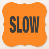 Trage waarschuwing kartonnen onderzetters (Voorkant)