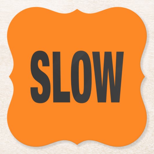 Trage waarschuwing kartonnen onderzetters (Voorkant)