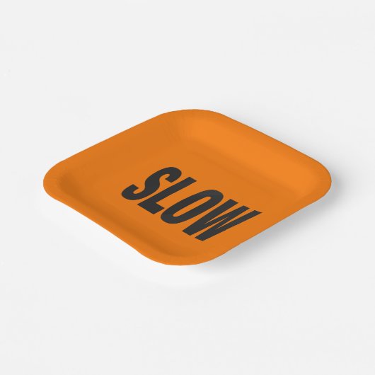 Trage waarschuwing papieren bordje (Gebogen)