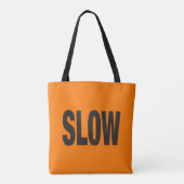 Trage waarschuwing tote bag (Achterkant)