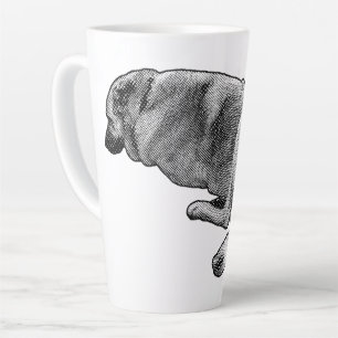 Trage warmte, gesloten ogen latte mok