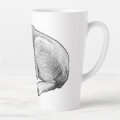 Trage warmte, gesloten ogen latte mok (Rechts)