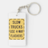 Trage wegmarkering sleutelhanger (achterkant)