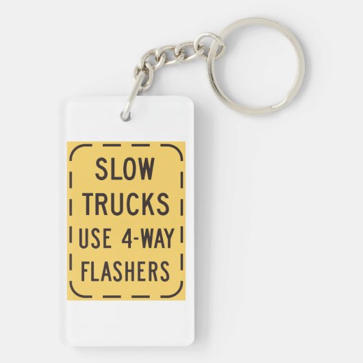 Trage wegmarkering sleutelhanger (achterkant)