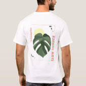 Trage Zomer Monstera Specimen T-shirt (Achterkant)