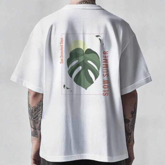 Trage Zomer Monstera Specimen T-shirt
