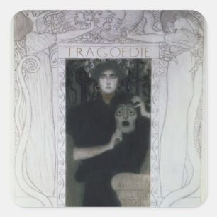 Tragedie, 1897 vierkante sticker