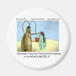 Tragedie bij Roach Motel Funny geeft T - shirts Mo Magneet