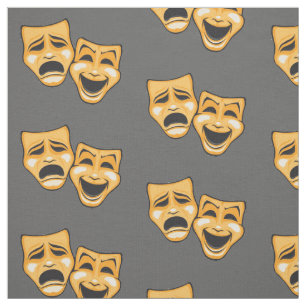Tragedie Comedy Theater geel Stof