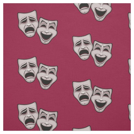 Tragedie Comedy Theater grijs Stof (Swatch)
