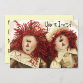 Tragedie Dolls Invitations Birthday of Any Occasio Kaart (Voorkant / Achterkant)