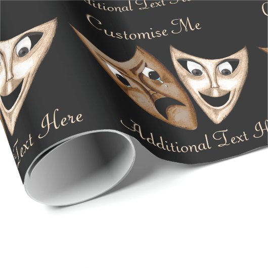 Tragedie en comedy cadeaupapier (Rol Hoek)