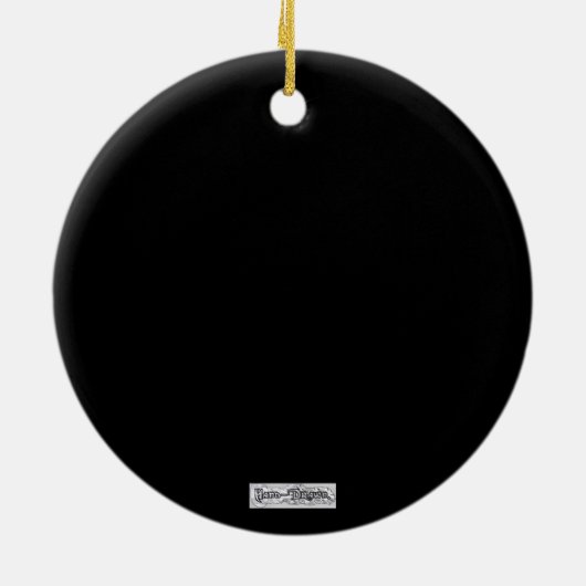 Tragedie en comedy keramisch ornament (Achterkant)