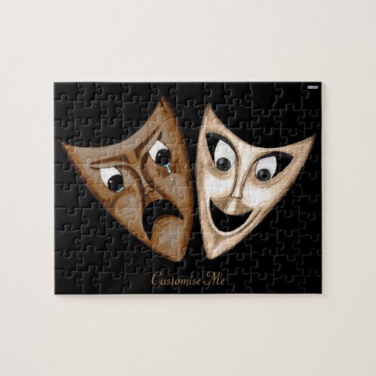 Tragedie en comedy legpuzzel (Horizontaal)