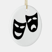 Tragedie- en comedy-maskers keramisch ornament (Rechts)