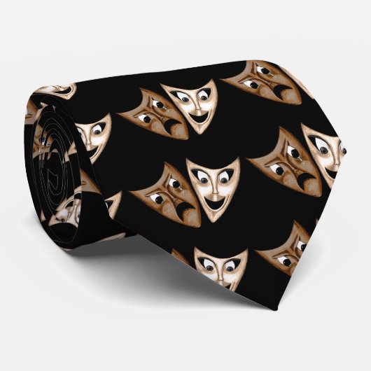 Tragedie en comedy stropdas (Opgerold)