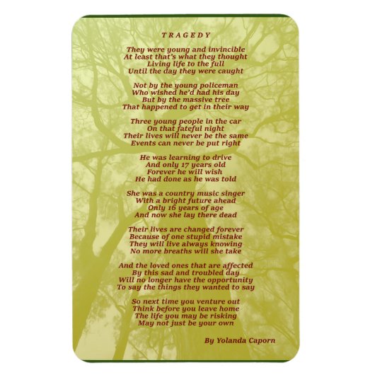 Tragedie Flexible Magnet Magneet (Verticaal)