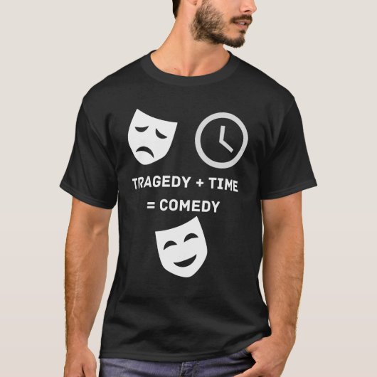 Tragedie + Tijdoplossing Funny Theater Drama Nerd  T-shirt (Voorkant)
