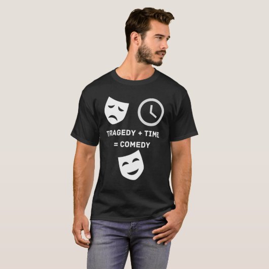 Tragedie + Tijdoplossing Funny Theater Drama Nerd  T-shirt (Voorkant volledig)