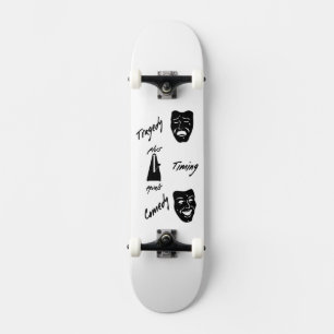 Tragedie + Timing staat gelijk aan Comedy-theater Persoonlijk Skateboard