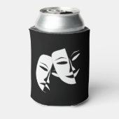Tragedie van de comedy van het theater Black White Blikjeskoeler (Blikje Achterkant)