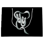 Tragedie van de comedy van het theater Black White Large Cadeautasje (Voorkant)