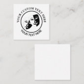 Tragedie van de comedy van het theater Black White Notitiekaartje (Voorkant / Achterkant)