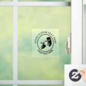 Tragedie van de comedy van het theater Black White Raamsticker (Huis)