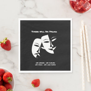 Tragedie van de comedy van het theater Black White Servet