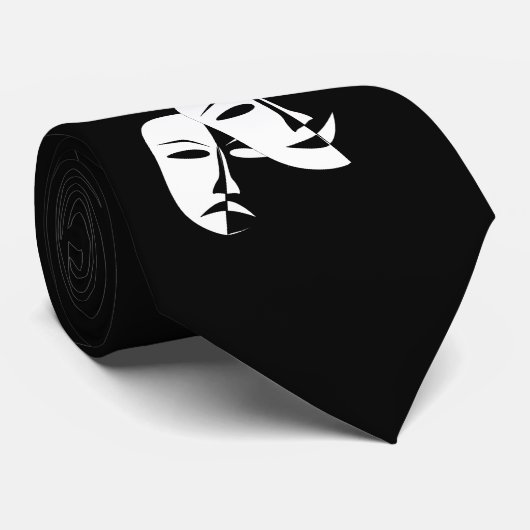 Tragedie van de comedy van het theater Black White Stropdas (Opgerold)