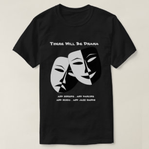 Tragedie van de comedy van het theater Black White T-shirt