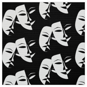 Tragedie van de comedy van het theater Black Whitw Stof