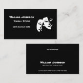 Tragedie van maskercomedy Black White Business C Visitekaartje (Voorkant / Achterkant)